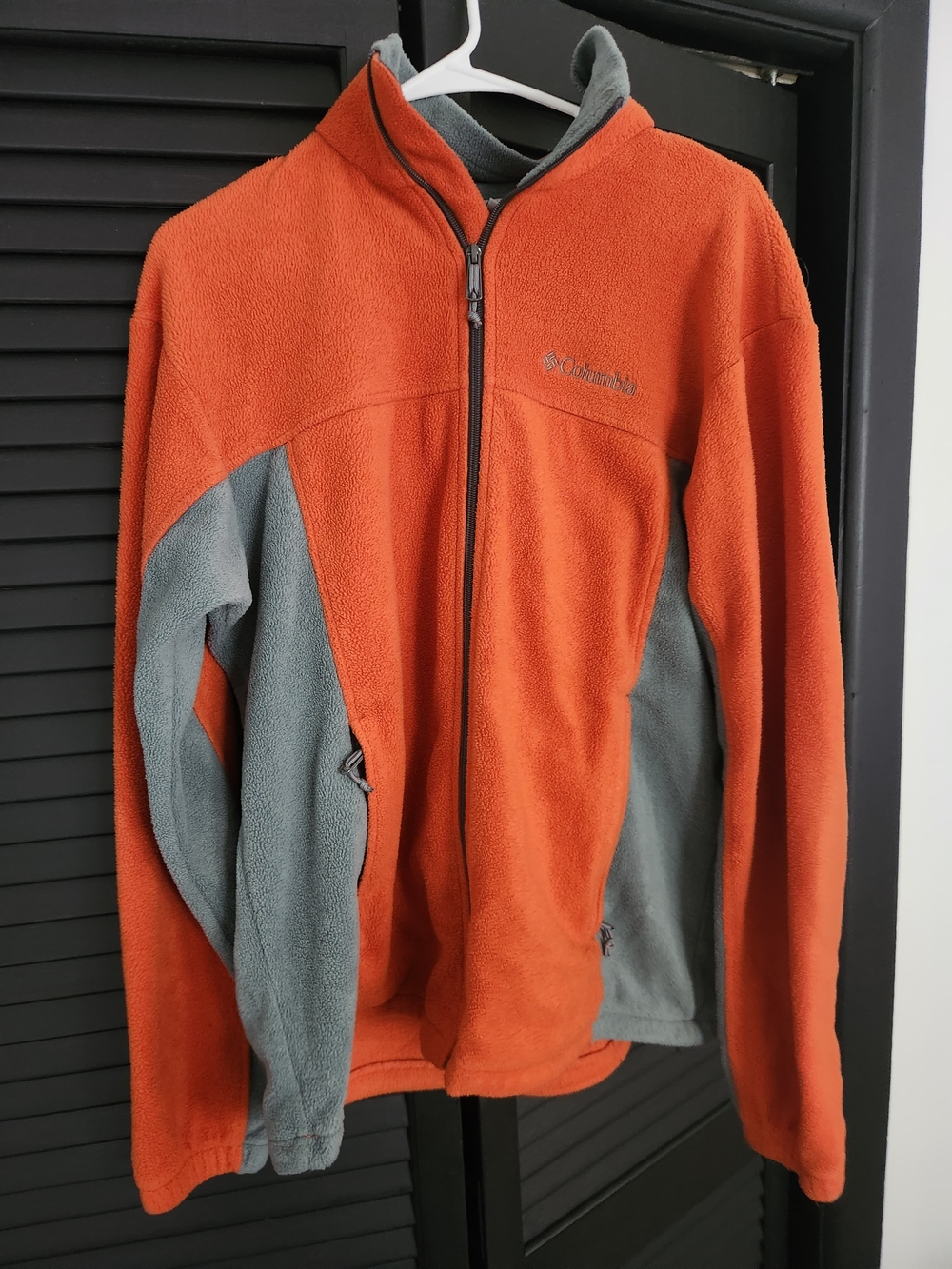 Columbia Orange and Gray Lightweight Fleece Jacket